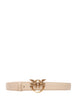 Cintura donna pinko beige love birds in pelle