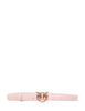 Cintura sottile donna pinko cipria love birds in pelle