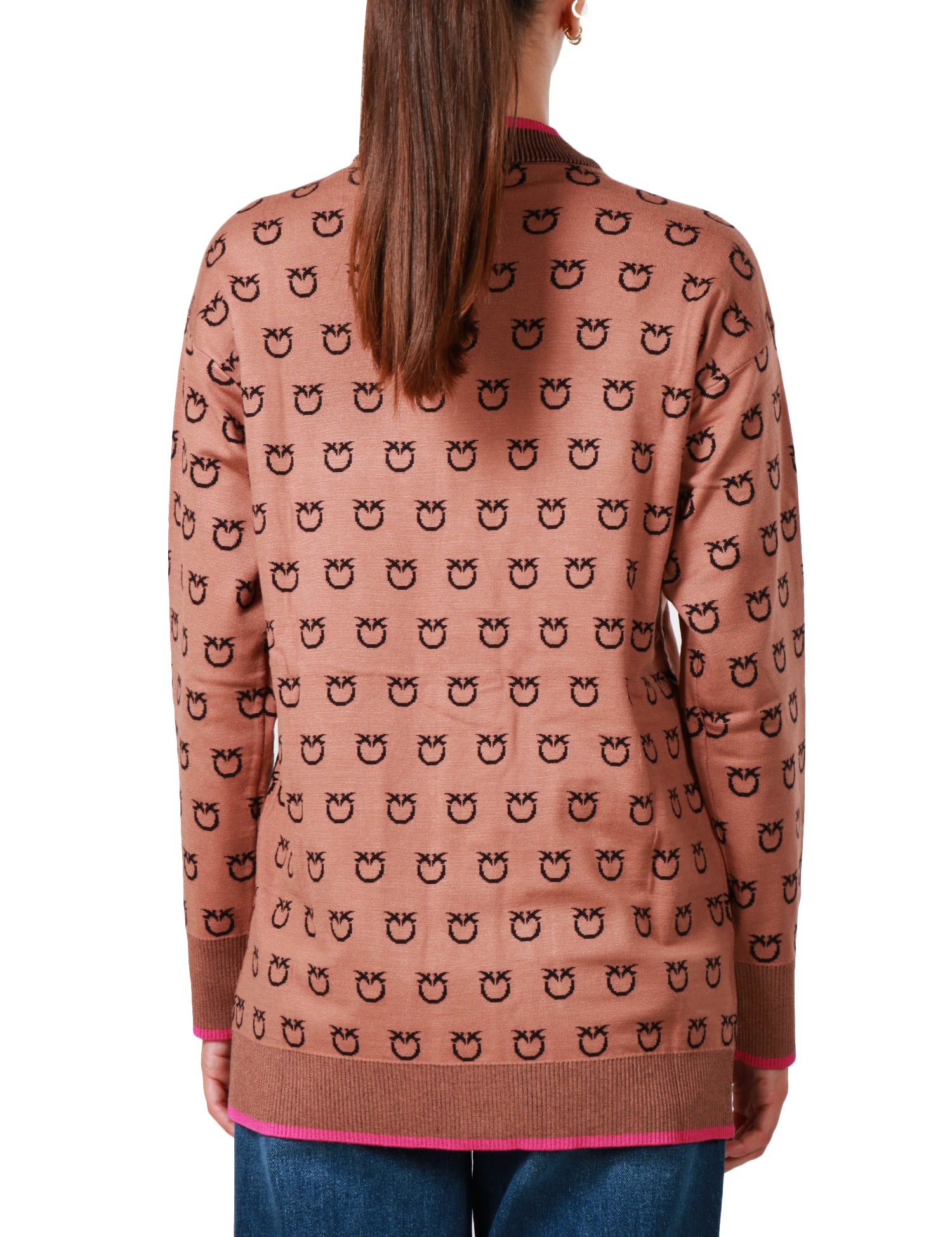 Cardigan logo jacquard