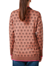 Cardigan logo jacquard