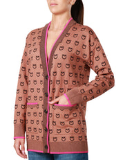 Cardigan logo jacquard