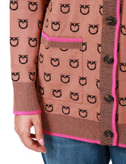 Cardigan logo jacquard