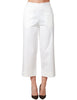 Pantalone donna alpha studio bianco garconne modello cropped in popeline