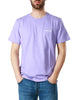 T-shirt uomo dondup lilla con logo sul petto
