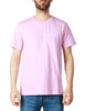 T-shirt uomo dondup rosa con logo sul petto