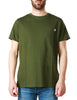 T-shirt uomo k-way verde militare modello sigur con taschino