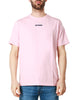 T-shirt uomo k-way rosa modello odom con stampa