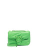 Borsa pinko verde baby love bag puff con fibbia e catena in tono colore