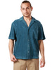 Camicia uomo roberto collina color denim a mezza manica in tessuto spugna misto cotone