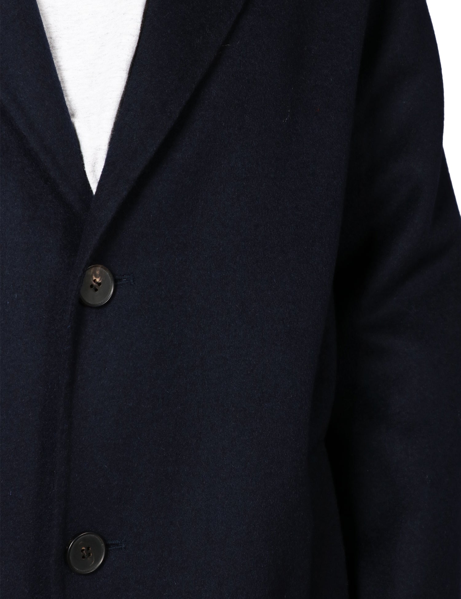 CAPPOTTO UOMO AMARANTO BLU NOTTE CON TASCHE LATERALI A FILETTO IN MISTO LANA E CASHMERE