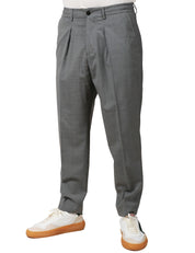PANTALONE UOMO BEABLE GRIGIO MEDIO CON PINCES