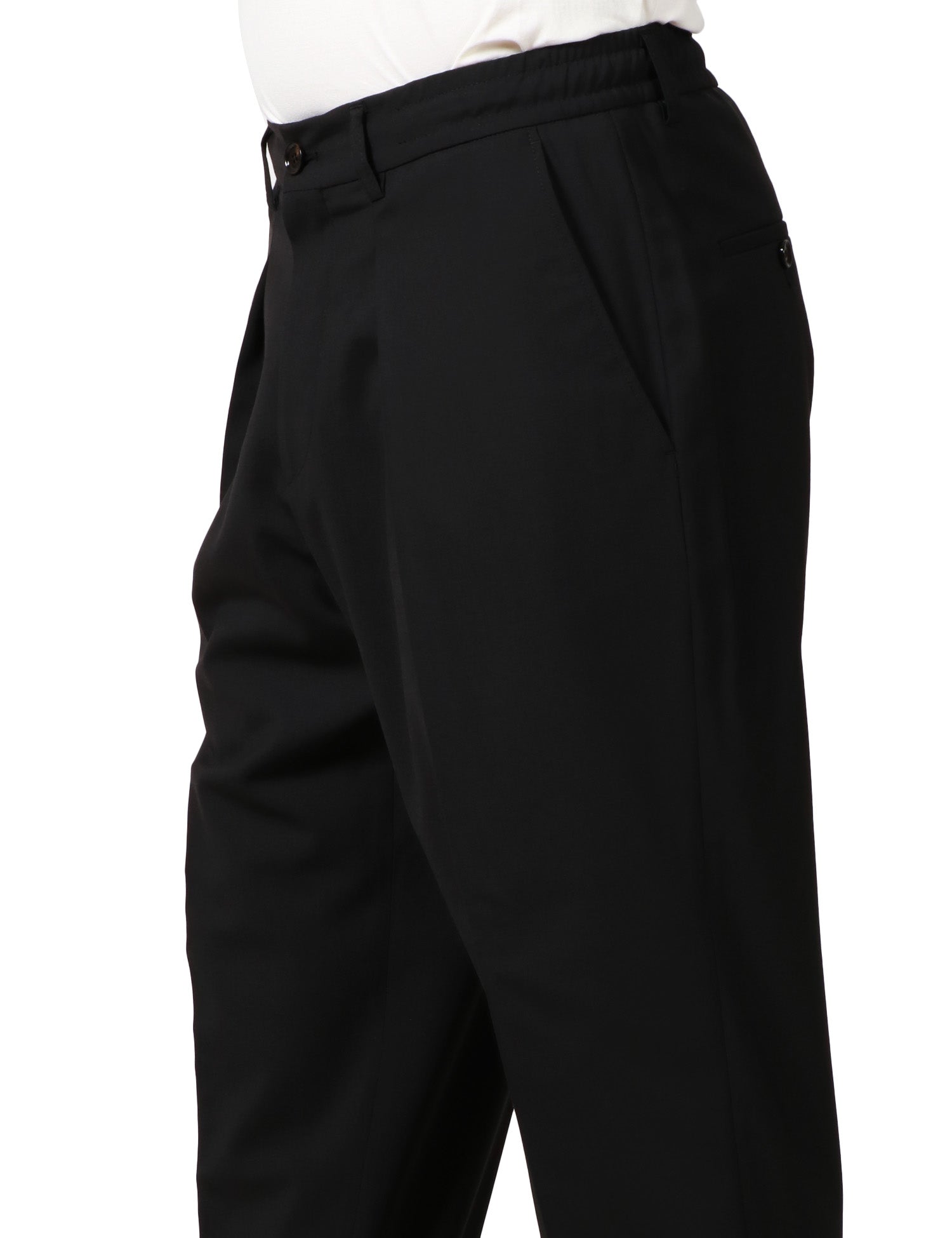 PANTALONE UOMO BEABLE NERO CON PINCES DAVANTI