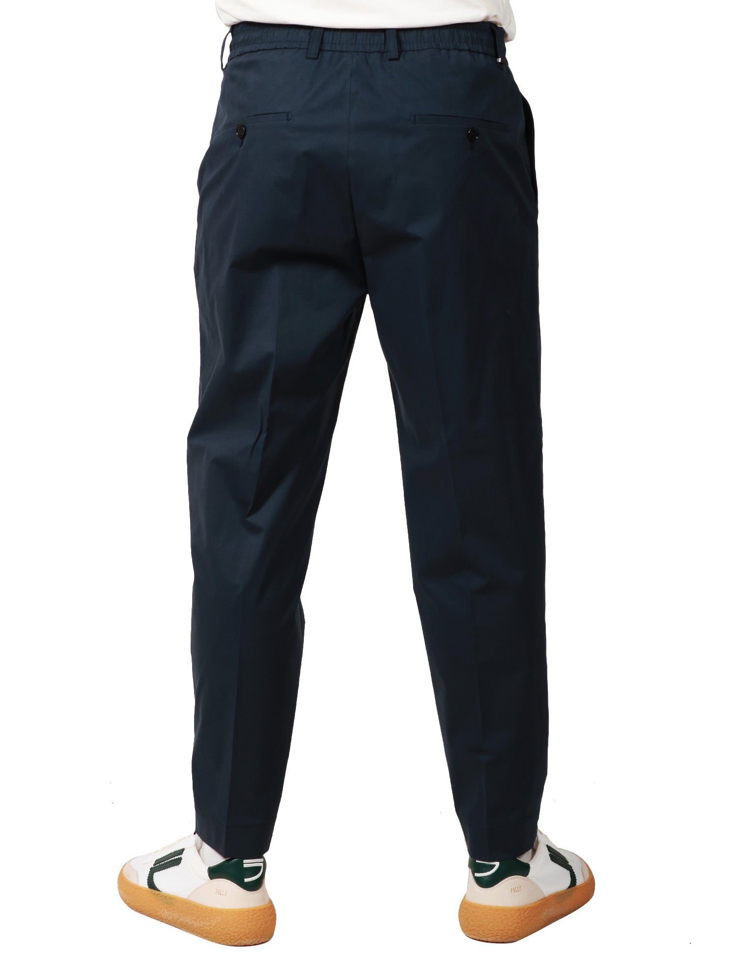 PANTALONE UOMO BEABLE BLU IN COTONE CON PINCES