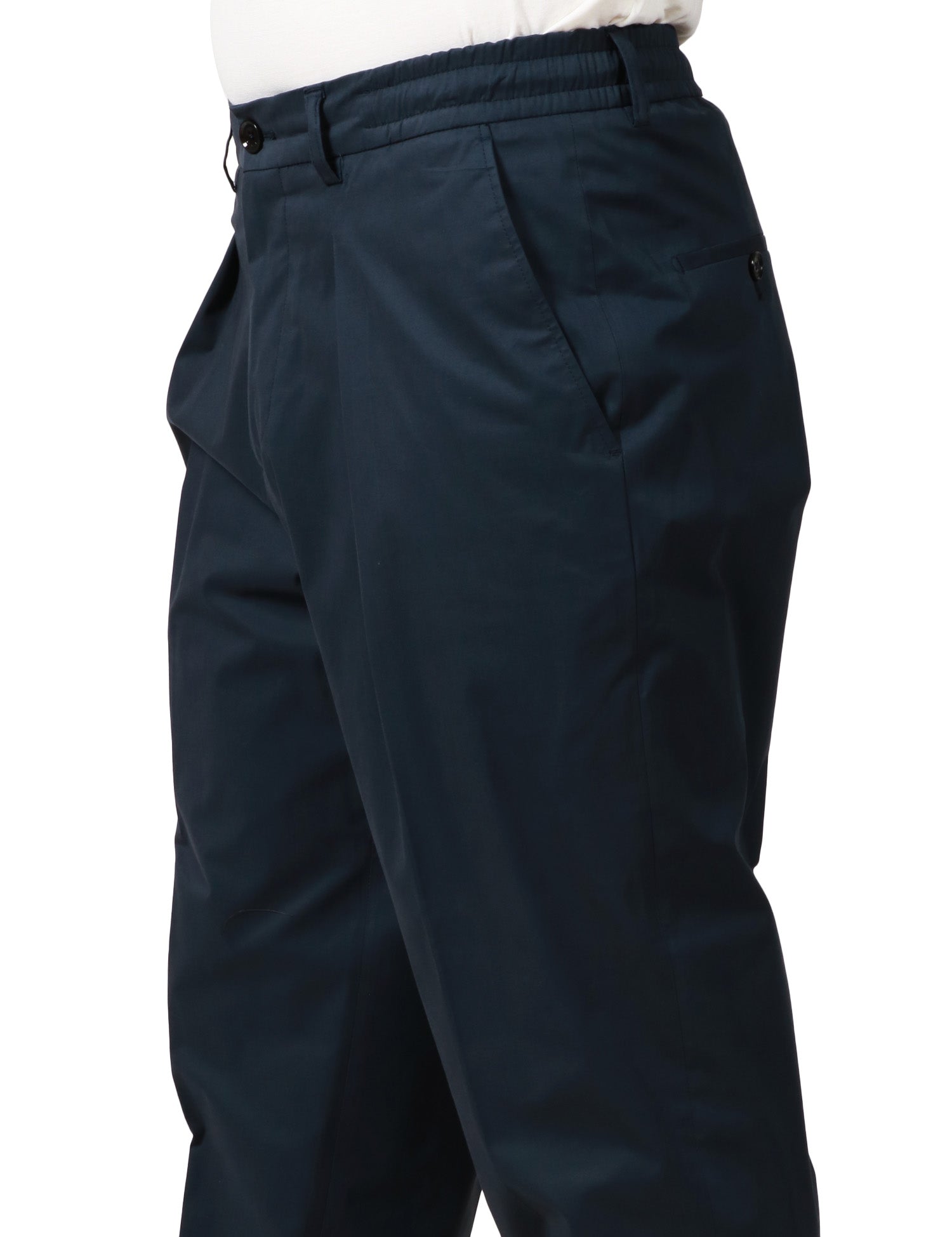PANTALONE UOMO BEABLE BLU IN COTONE CON PINCES