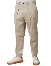 PANTALONE UOMO BEABLE STUCCO CON PINCES IN COTONE