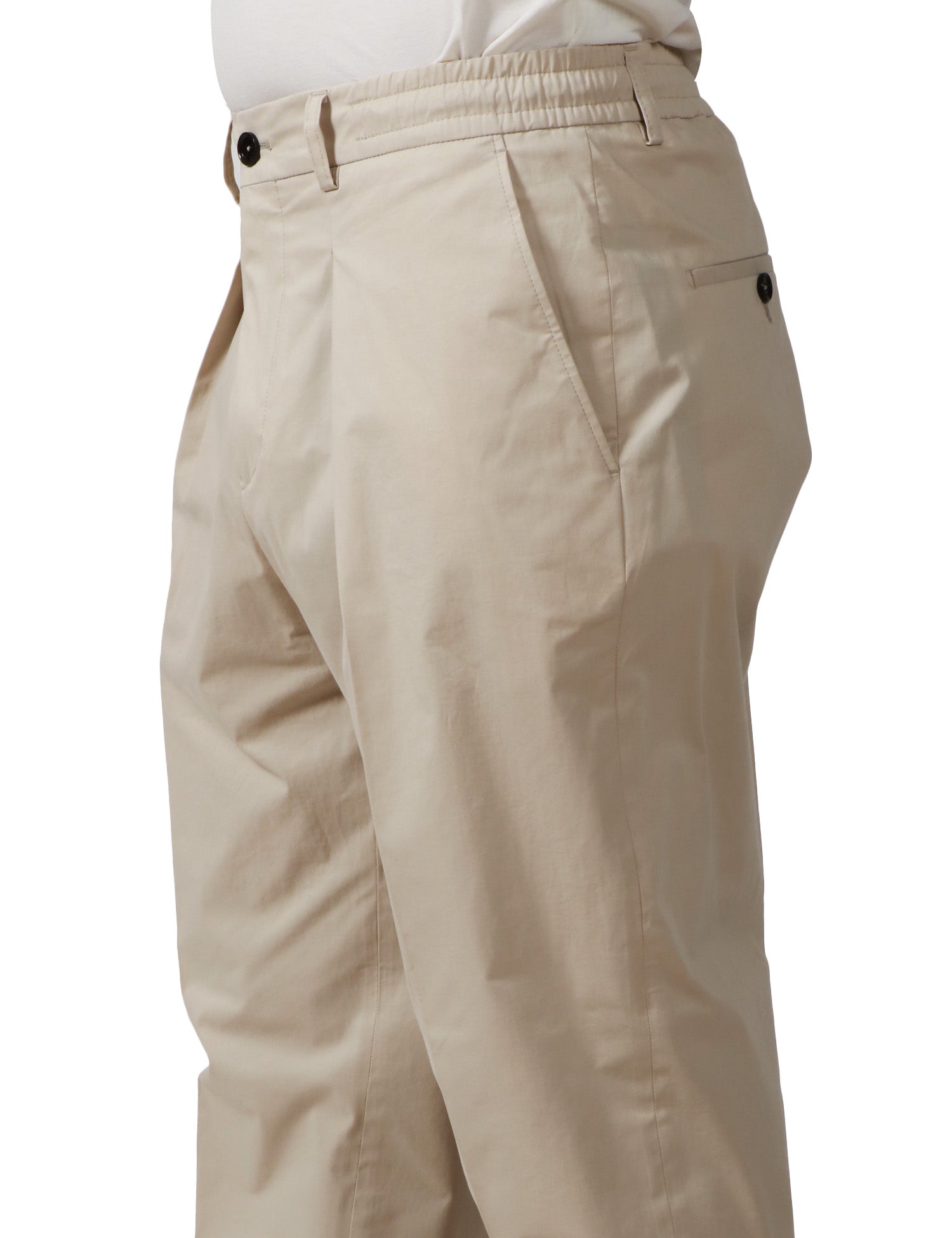 PANTALONE UOMO BEABLE STUCCO CON PINCES IN COTONE