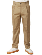 PANTALONE UOMO BEABLE SANDY BEIGE IN COTONE CON PINCES