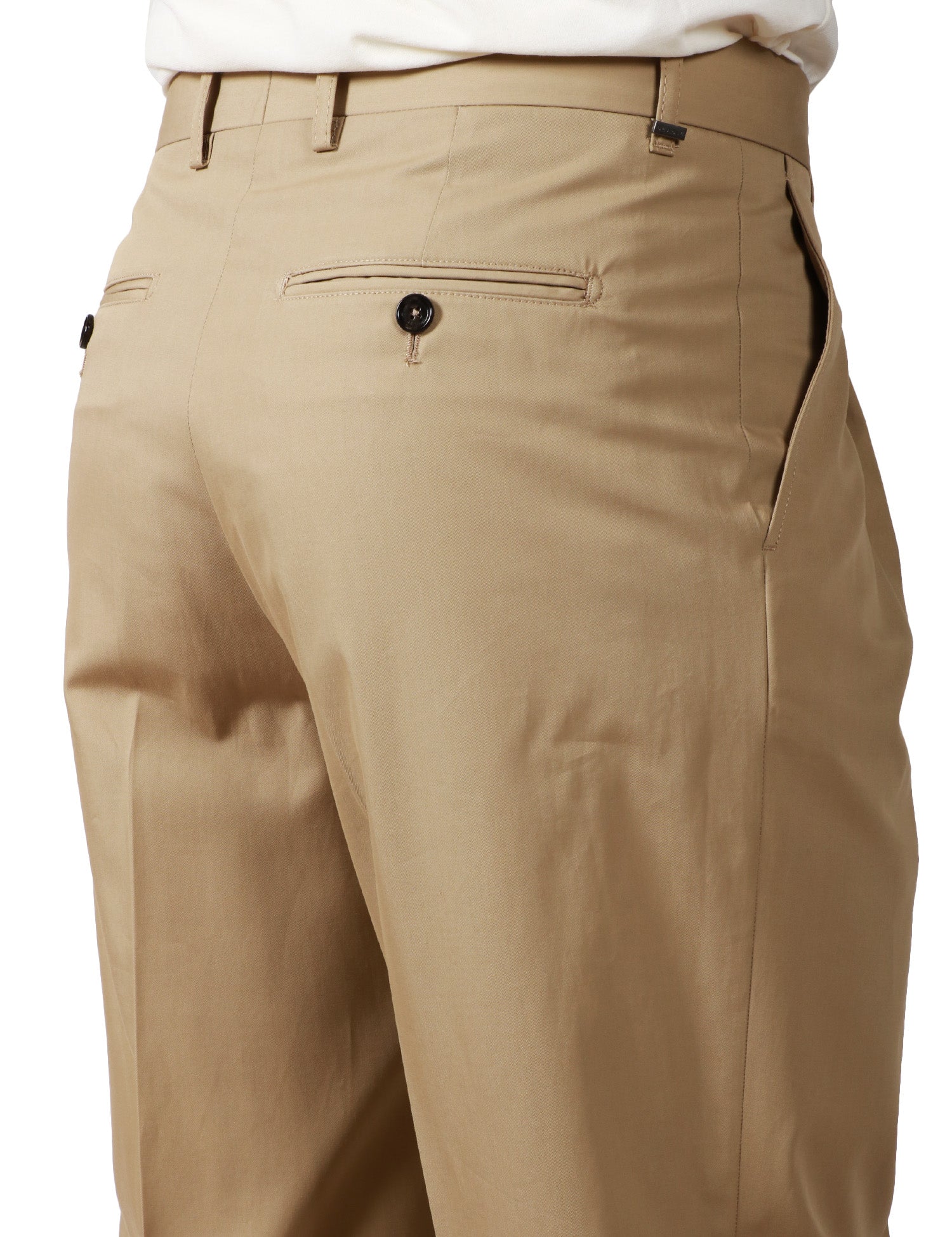 PANTALONE UOMO BEABLE SANDY BEIGE IN COTONE CON PINCES