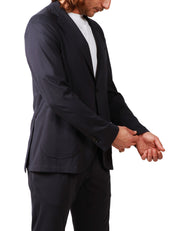 ABITO UOMO BOLLANI ARIA BLU SCURO CON GIACCA MONOPETTO E PANTALONE DRITTO