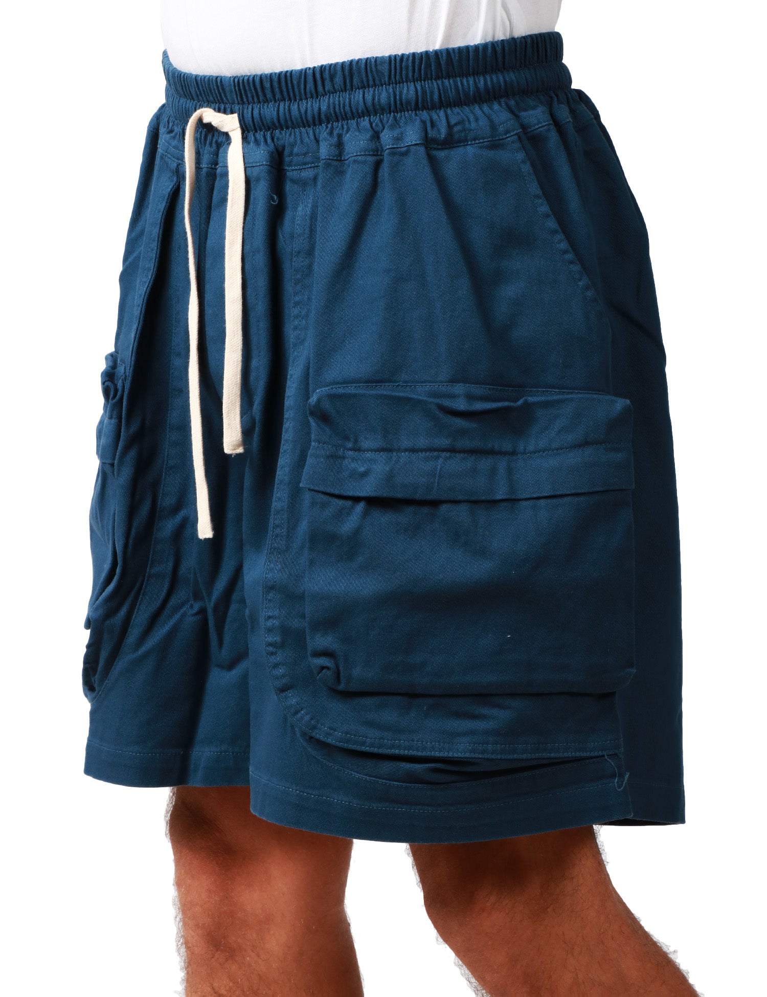 BERMUDA UOMO CALIFORNIA POSH BLU CON TASCONI E COULISSE