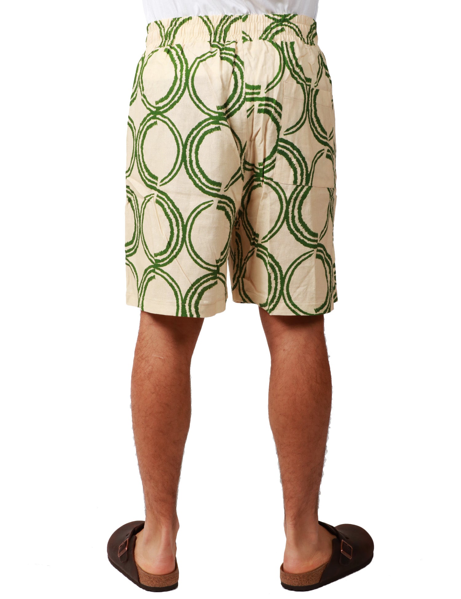 BERMUDA UOMO CALIFORNIA POSH PANNA/VERDE FANTASIA CERCHI CON COULISSE IN VITA