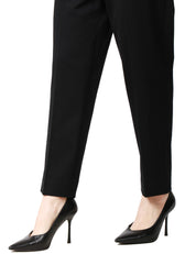 PANTALONE DONNA CIRCOLO NERO IN JERSEY CARROT FIT CON COULISSE