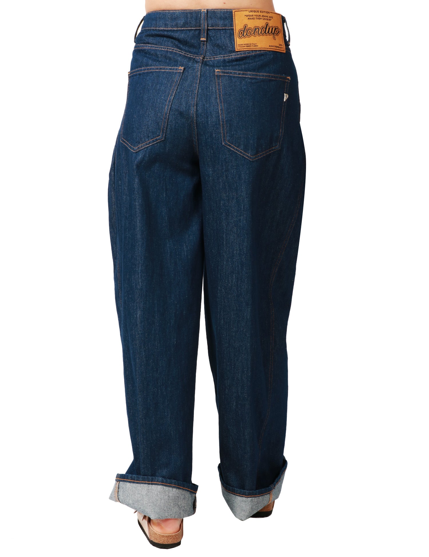 JEANS DONNA DONDUP CRISTY LAVAGGIO SCURO WIDE LEG UNIQUE EDITION