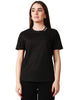 T-shirt donna dondup nera girocollo con scritta logo sul lo scollo