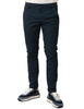 Pantalone uomo dondup gaubert blu slim chino in gabardina leggera