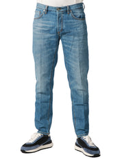 JEANS UOMO DONDUP BRIGHTON LAVAGGIO CHIARO 5 TASCHE CARROT FIT