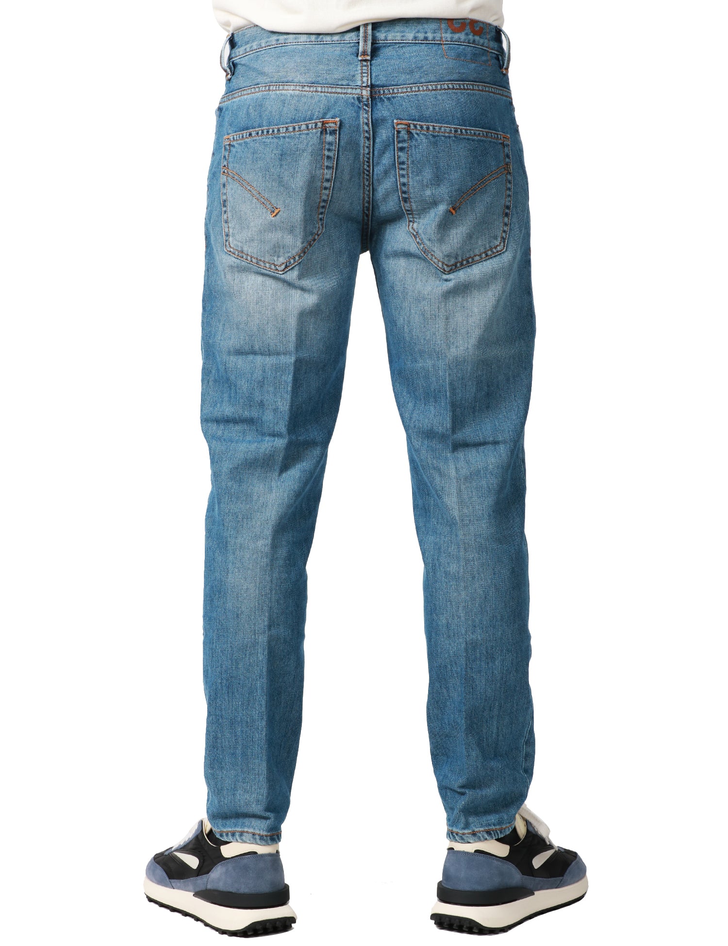 JEANS UOMO DONDUP BRIGHTON LAVAGGIO CHIARO 5 TASCHE CARROT FIT