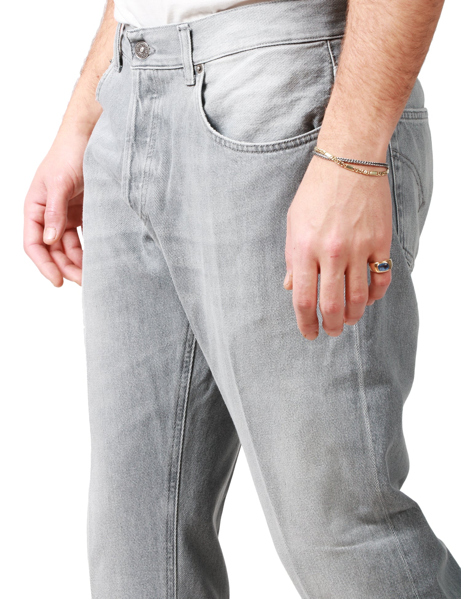 JEANS UOMO DONDUP DIAN GREY DENIM 5 TASCHE CARROT SLIM FIT