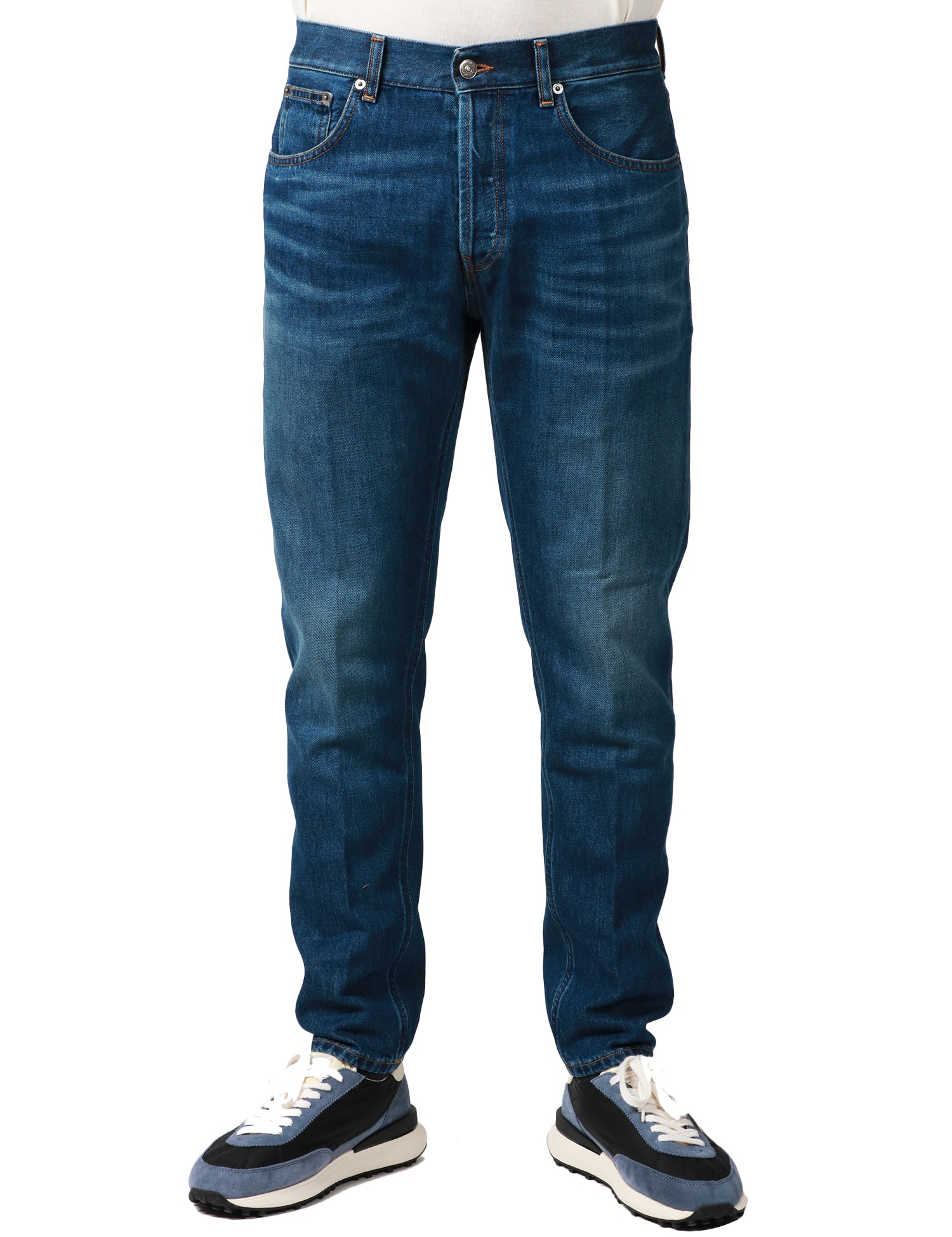 JEANS UOMO DONDUP DIAN LAVAGGIO MEDIO 5 TASCHE CARROT SLIM FIT