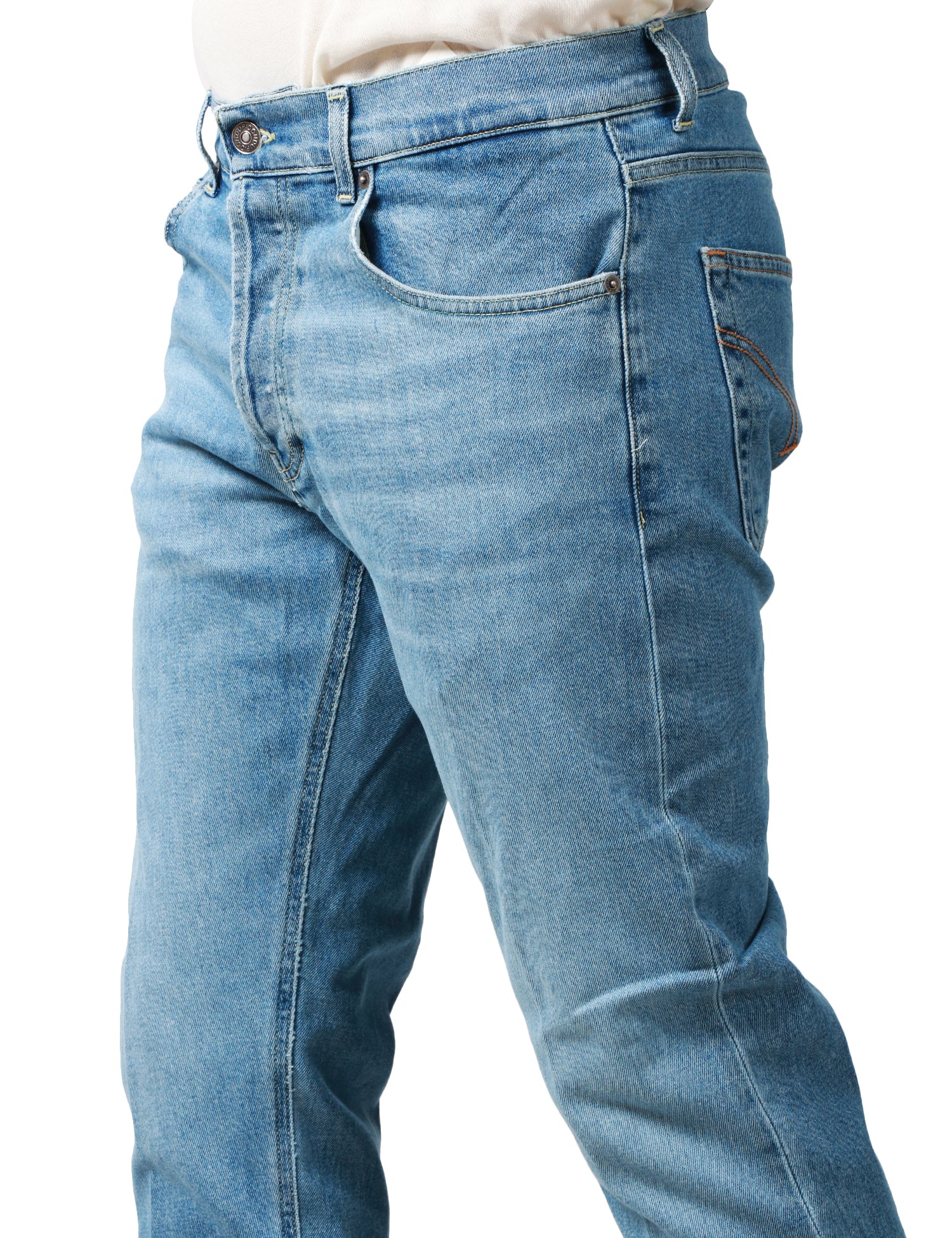 JEANS UOMO DONDUP DIAN LAVAGGIO CHIARO 5 TASCHE CARROT SLIM FIT