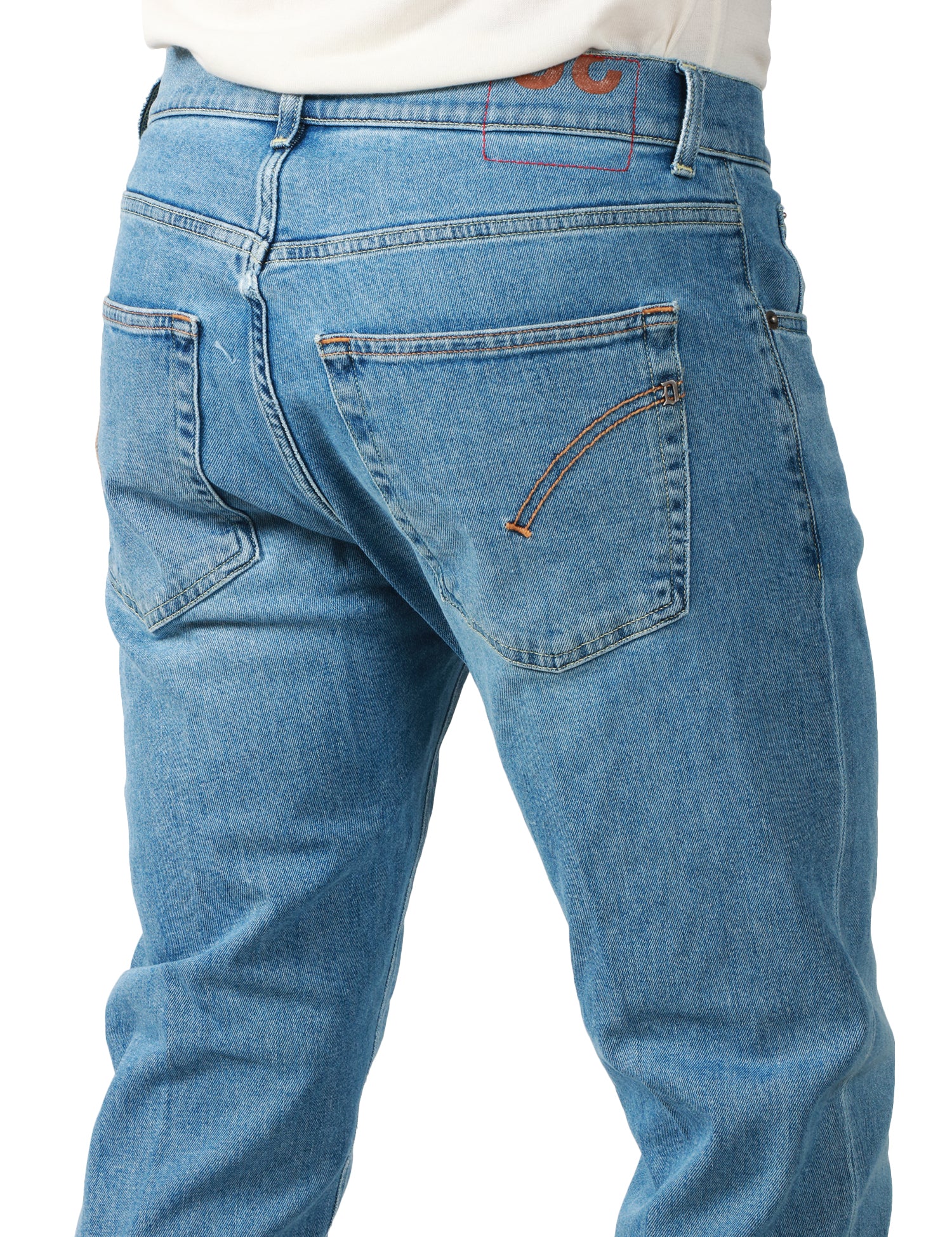 JEANS UOMO DONDUP DIAN LAVAGGIO CHIARO 5 TASCHE CARROT SLIM FIT