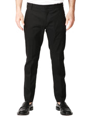 PANTALONE UOMO ENTRE AMIS NERO ALLA CAVIGLIA CON TASCA AMERICA SLIM FIT
