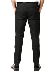PANTALONE UOMO ENTRE AMIS NERO ALLA CAVIGLIA CON TASCA AMERICA SLIM FIT