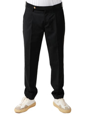 PANTALONE UOMO ENTRE AMIS NERO CON TASCA AMERICA E PINCES SINGOLA DAVANTI