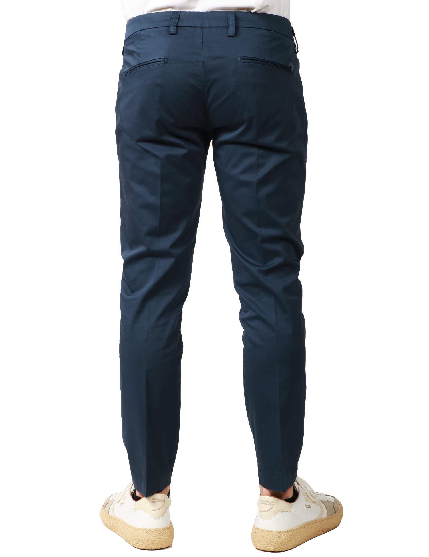 PANTALONE UOMO ENTRE AMIS BLU NAVY TASCA AMERICA SLIM FIT
