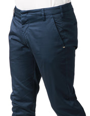 PANTALONE UOMO ENTRE AMIS BLU NAVY TASCA AMERICA SLIM FIT
