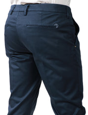 PANTALONE UOMO ENTRE AMIS BLU NAVY TASCA AMERICA SLIM FIT