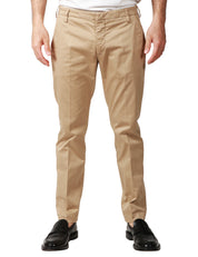 PANTALONE UOMO ENTRE AMIS CAMEL TASCA AMERICA ALLA CAVIGLIA