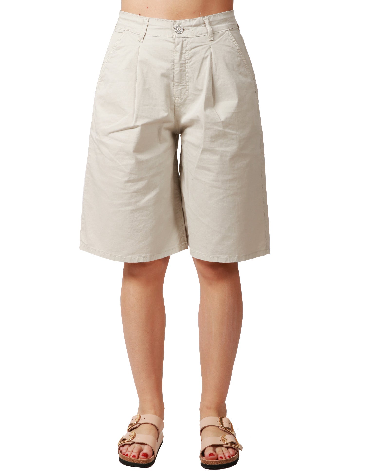 BERMUDA DONNA GOD SAVE DENIM FRESIA SABBIA IN COTONE