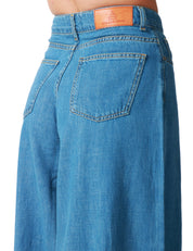 JEANS DONNA GOD SAVE DENIM LAVAGGIO MEDIO A VITA ALTA E GAMBA MOLTO AMPIA