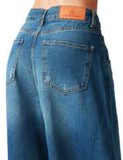 JEANS DONNA GOD SAVE DENIM IRIDE LAVAGGIO SCURO A PALLONCINO