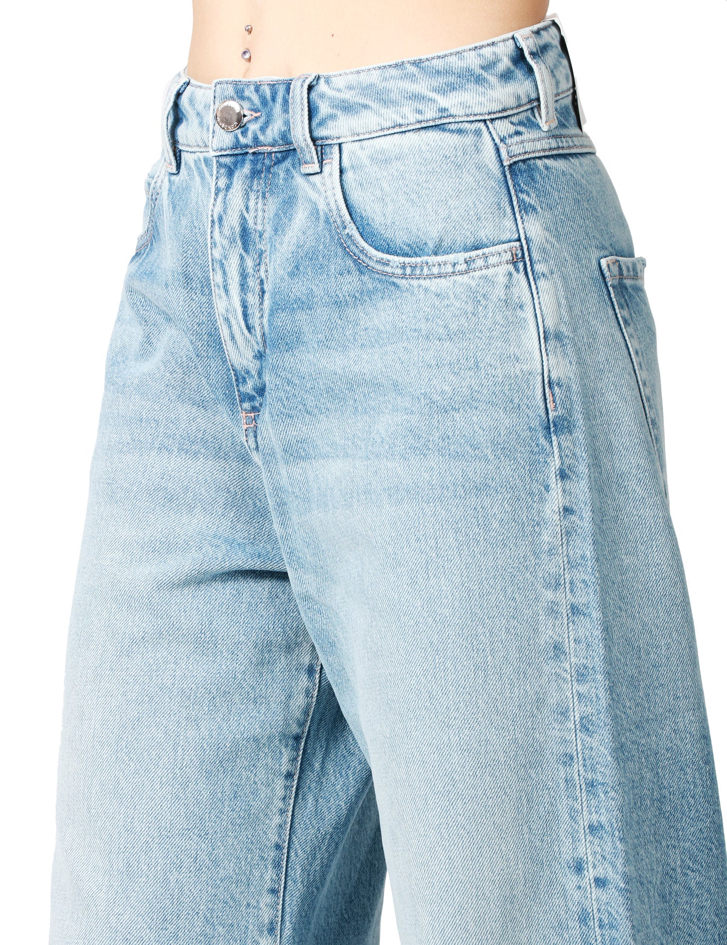 JEANS DONNA ICON DENIM DEBBY LAVAGGIO CHIARO A GAMBA DRITTA E AMPIA