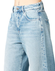 JEANS DONNA ICON DENIM DEBBY LAVAGGIO CHIARO A GAMBA DRITTA E AMPIA