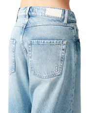 JEANS DONNA ICON DENIM DEBBY LAVAGGIO CHIARO A GAMBA DRITTA E AMPIA