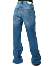 JEANS DONNA ICON DENIM IRIS LAVAGGIO MEDIO A GAMBA DRITTA E MORBIDA