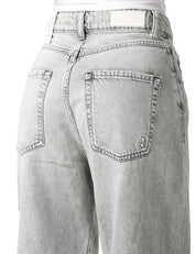 JEANS DONNA ICON DENIM POPPY GREY A GAMBRA DRITTA CON ROTTURE